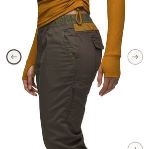 Prana Double Peak All-Around Pants - Women's in color-block waist.